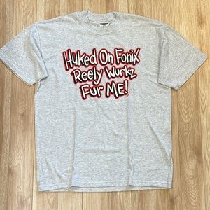 NWOT Jerzees Light Gray Graphic Tee